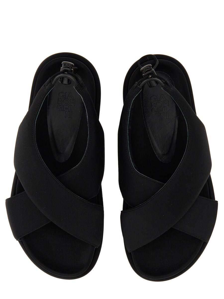 GIA BORGHINI SANDALO CHUNKY IN PELLE
