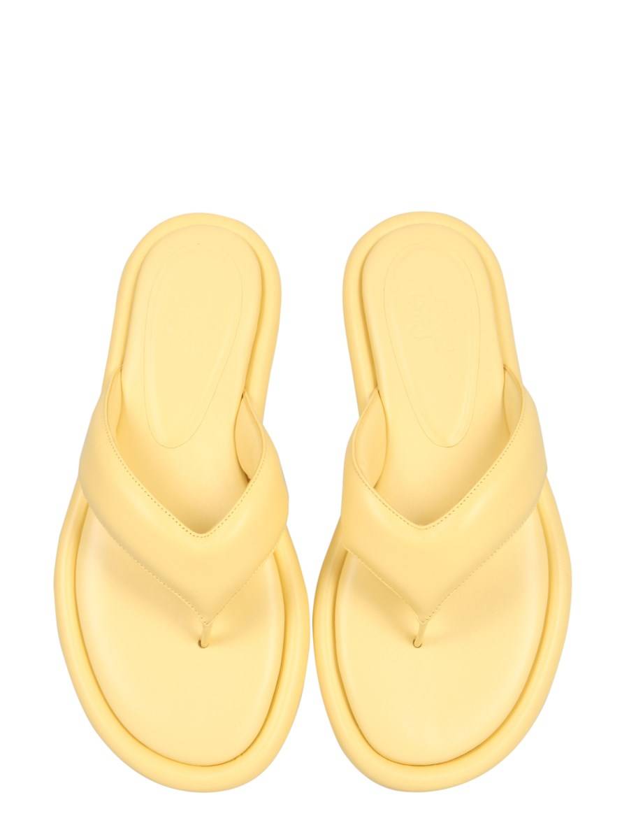 GIA BORGHINI SANDALO GIA 5 PUFFY FLAT IN PELLE