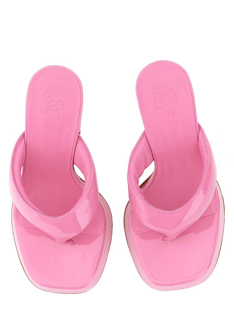 GIA BORGHINI SANDALO PATENT IN PELLE