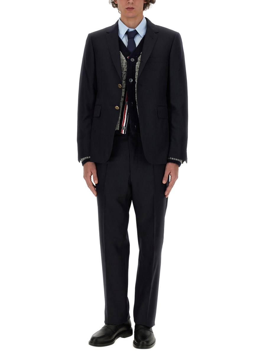 THOM BROWNE GIACCA CLASSICA IN TWILL LANA SUPER 120’S