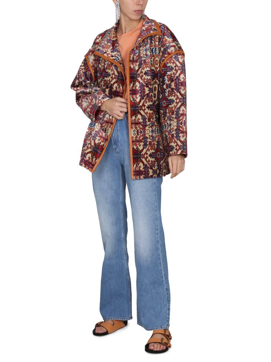 ISABEL MARANT GIACCA "GRETA" CON STAMPA EFFETTO ARAZZA