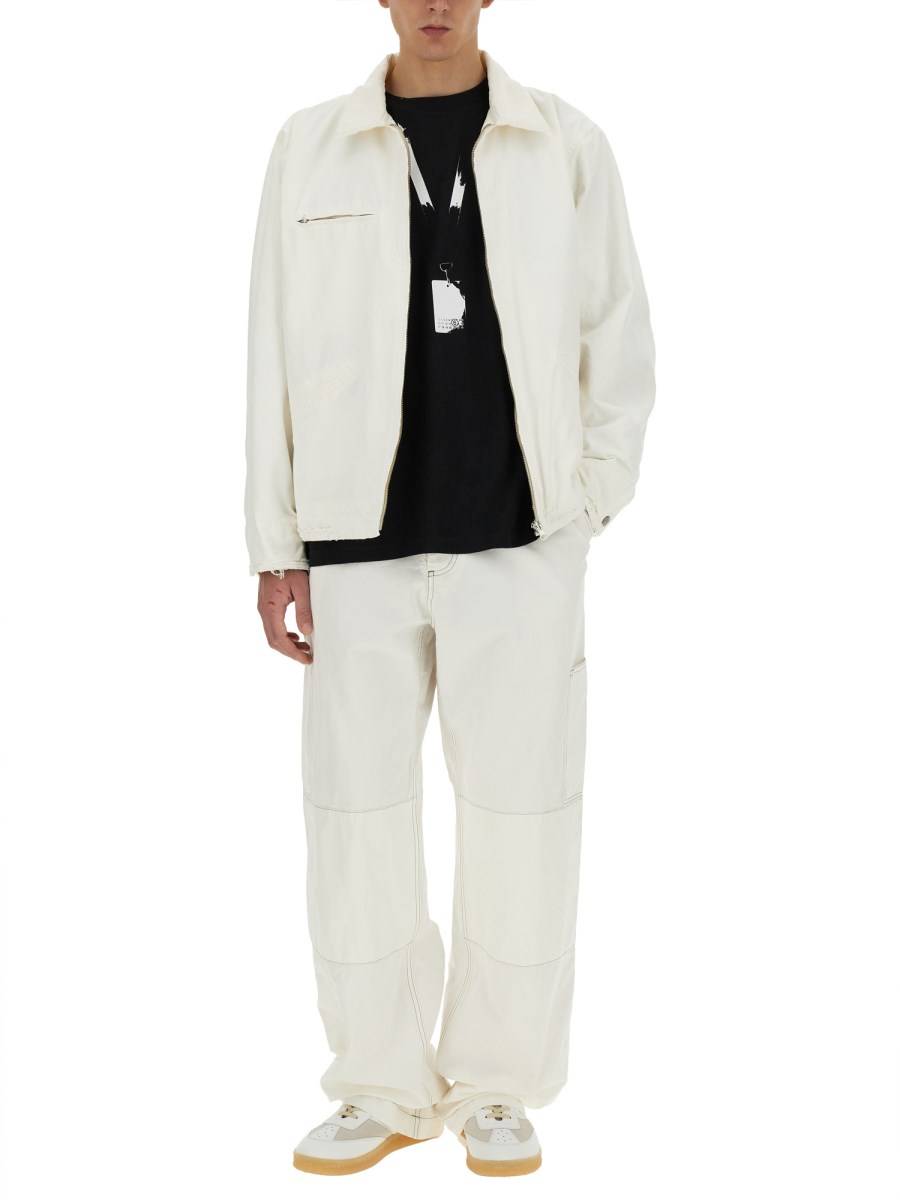 MM6 MAISON MARGIELA GIACCA IN TELA DI COTONE DISTRESSED