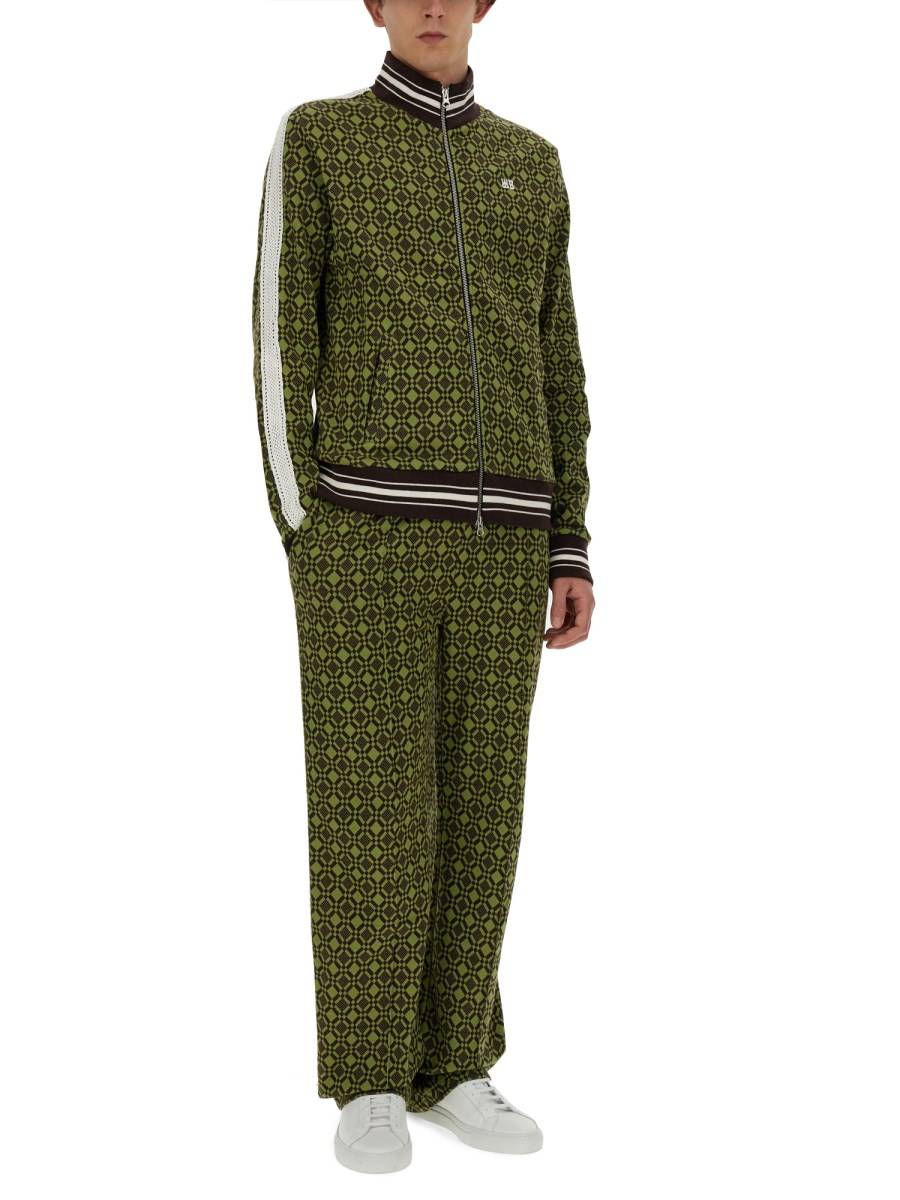 WALES BONNER GIACCA TRACK POWER CON MOTIVO JACQUARD