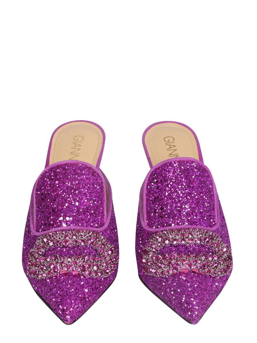 GIANNICO PUMP DAPHNE MULE CON GLITTER