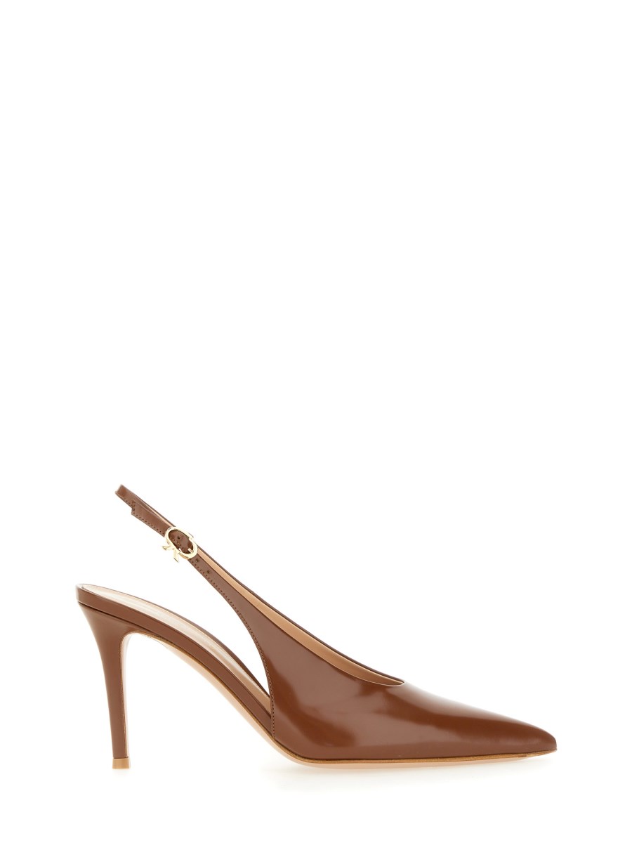 GIANVITO ROSSI SLINGBACK ROBBIE IN PELLE