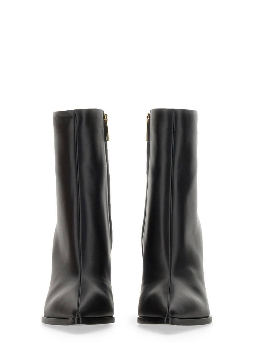 GIANVITO ROSSI STIVALETTO IN PELLE CON ZEPPA