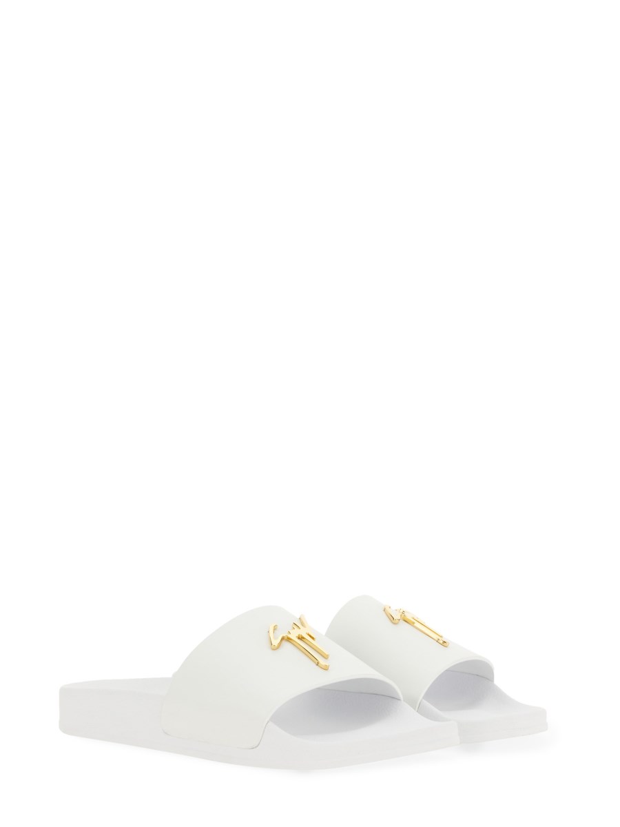 GIUSEPPE ZANOTTI SANDALO SLIDE BRETT CON LOGO