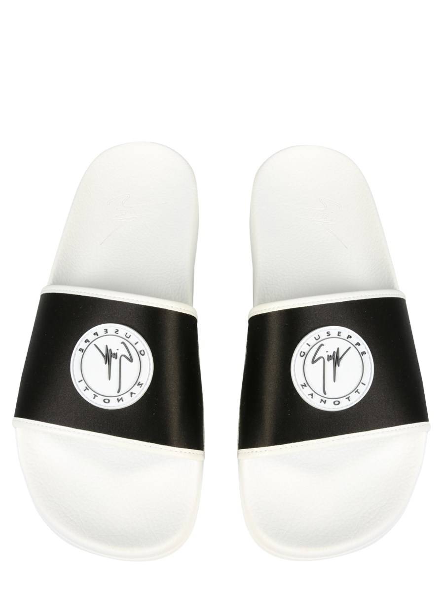 GIUSEPPE ZANOTTI SANDALO SLIDE IN GOMMA CON LOGO