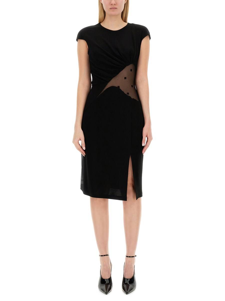 GIVENCHY ABITO IN CREPE E TULLE 4G