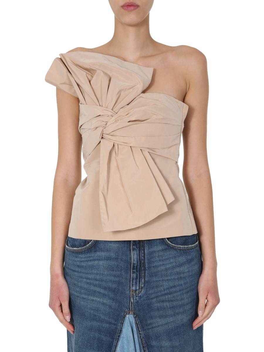GIVENCHY BUSTIER DI TAFFETTÀ CON FIOCCO OVERSIZE