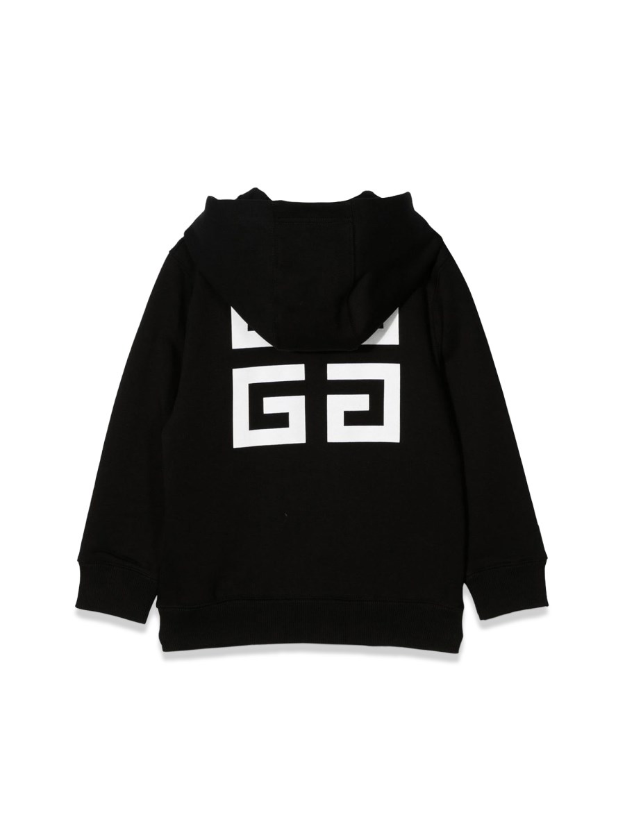 GIVENCHY CARDIGAN CON CAPPUCCIO ZIP E LOGO
