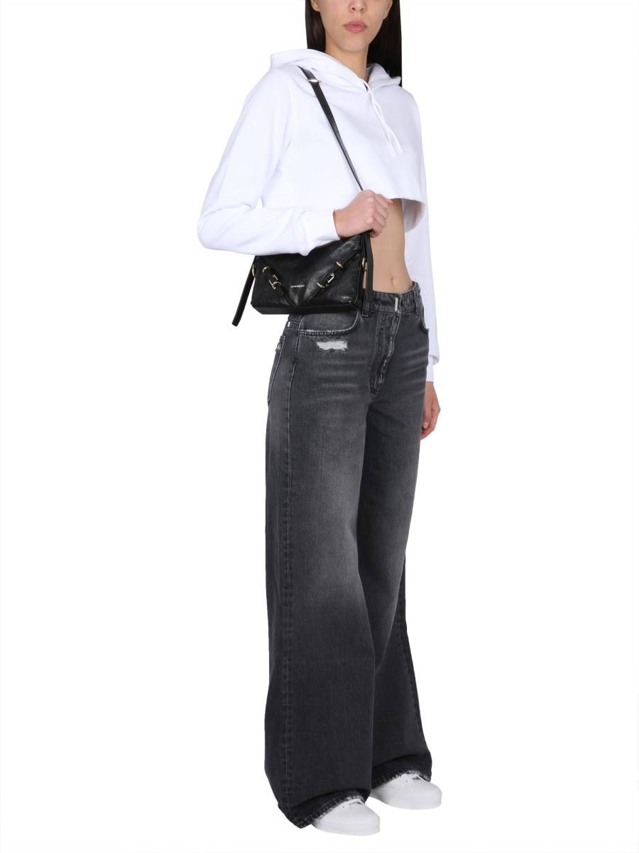 GIVENCHY FELPA CORTA IN COTONE CON CAPPUCCIO