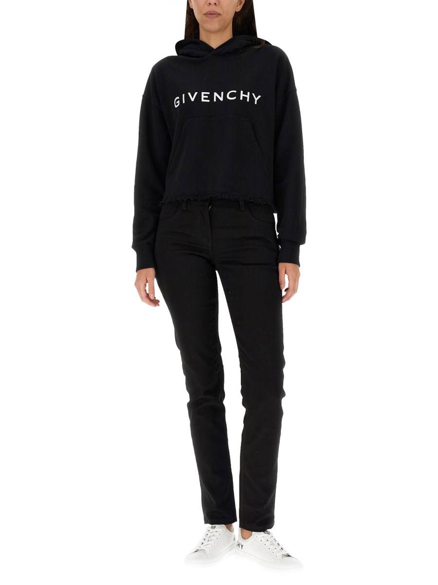 GIVENCHY FELPA IN COTONE CON CAPPUCCIO