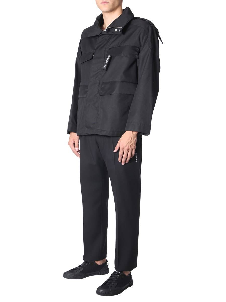 GIVENCHY GIACCA A VENTO A COLLO ALTO CON LOGO