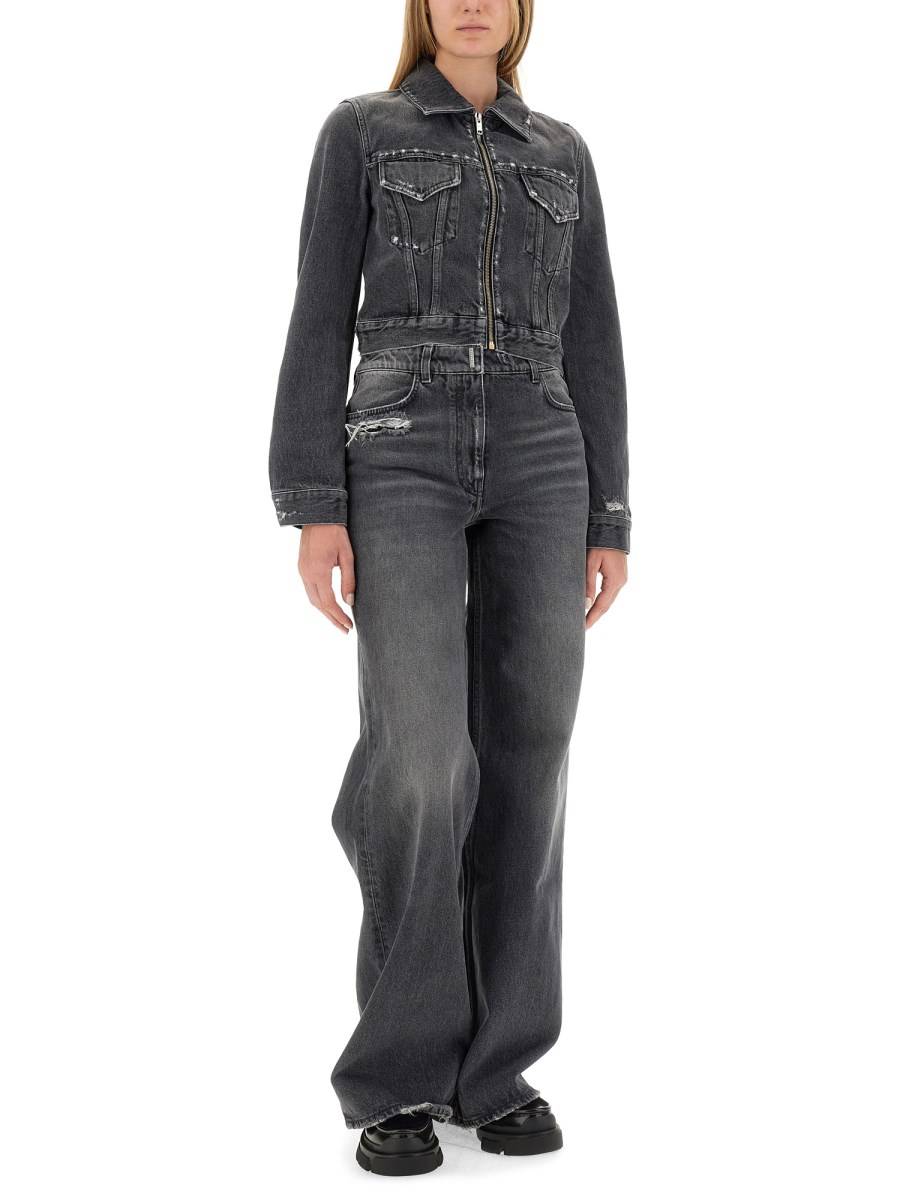 GIVENCHY GIACCA CROPPED FIT IN DENIM DI COTONE