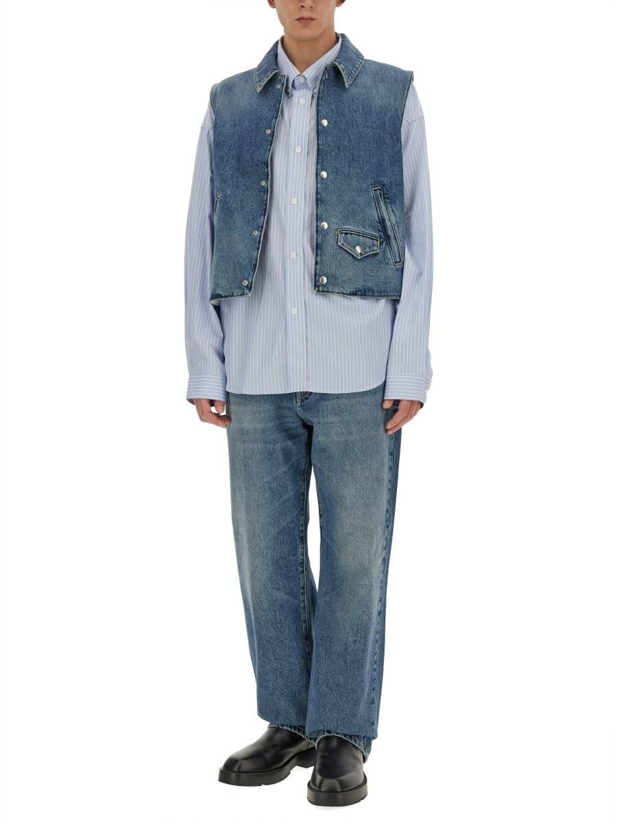 GIVENCHY GILET IN DENIM DI COTONE