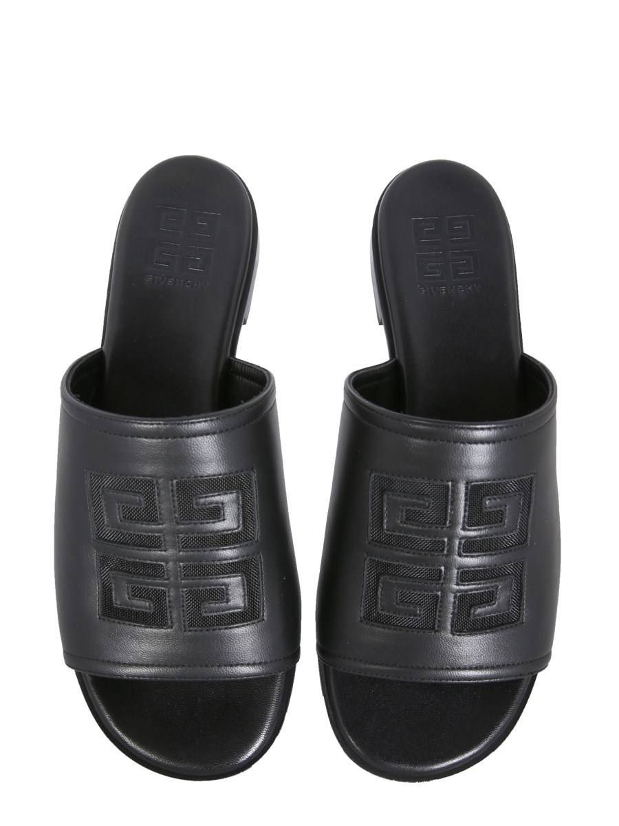 GIVENCHY MULE PIATTA IN PELLE CON LOGO 4G
