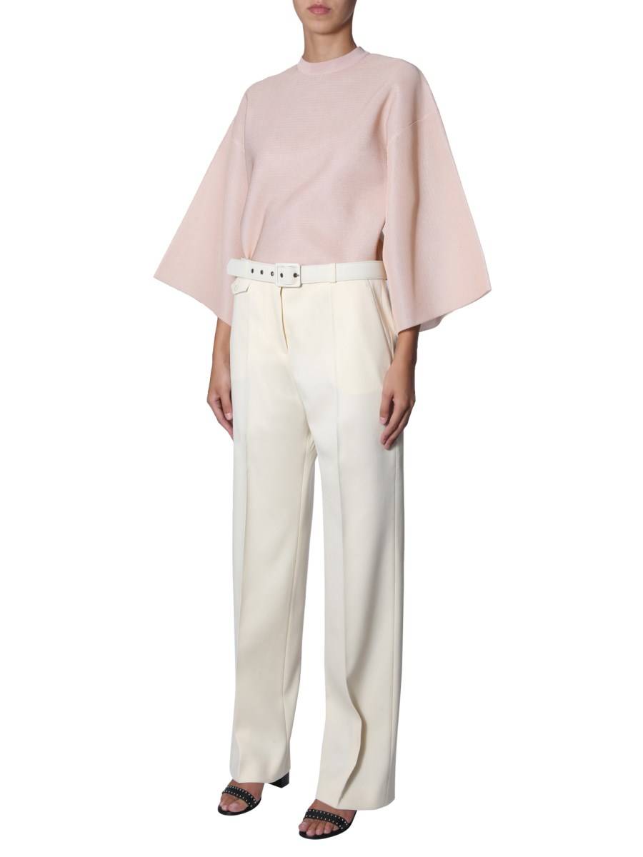 GIVENCHY PANTALONE IN LANA CON CINTURA