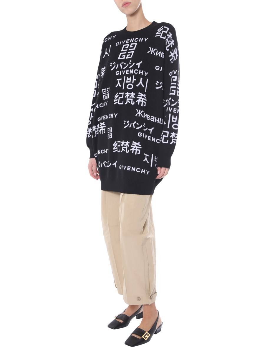 GIVENCHY PANTALONE MILITARE IN COTONE A VITA ALTA