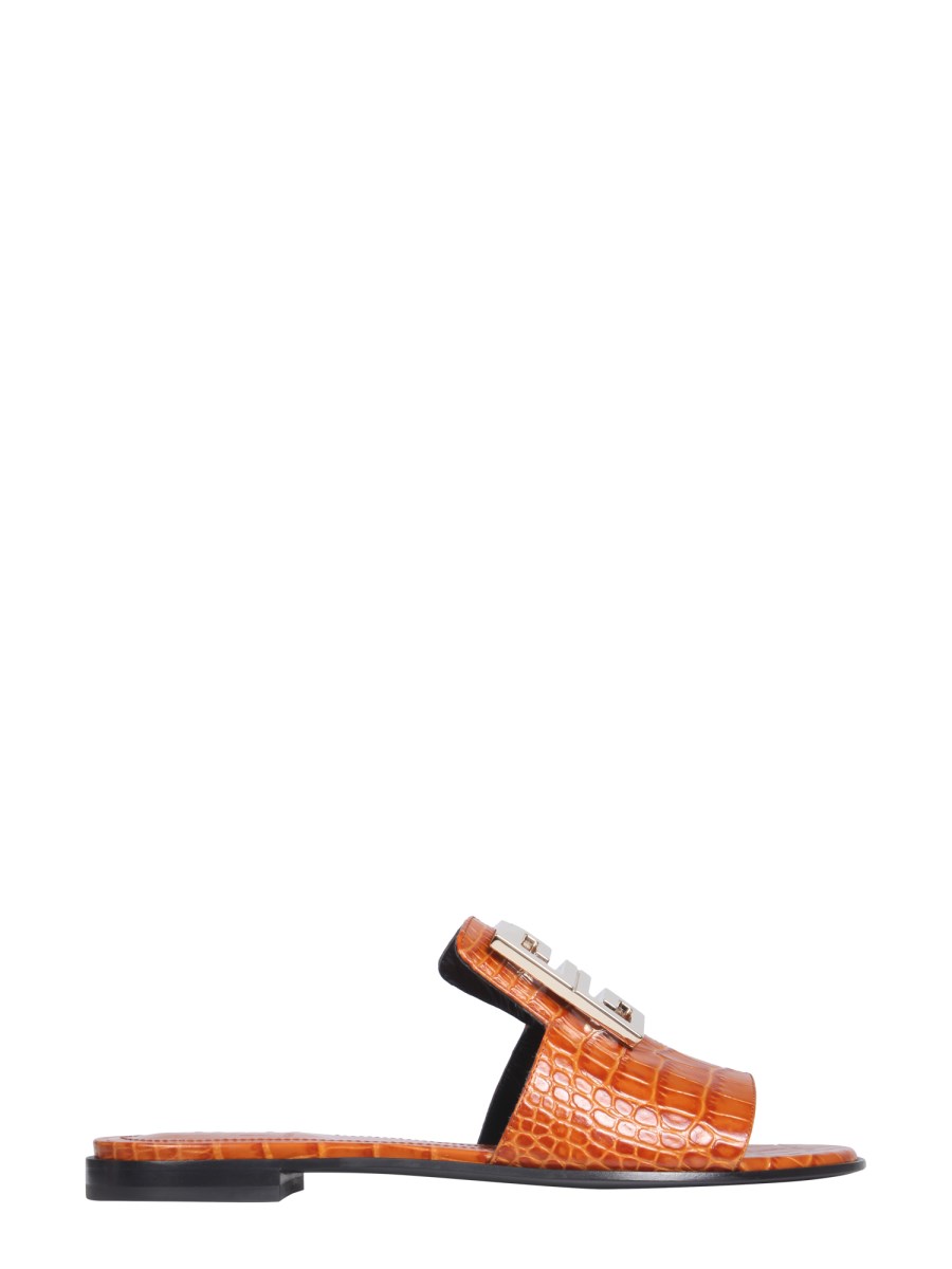 GIVENCHY SANDALO 4G IN PELLE STAMPA COCCO