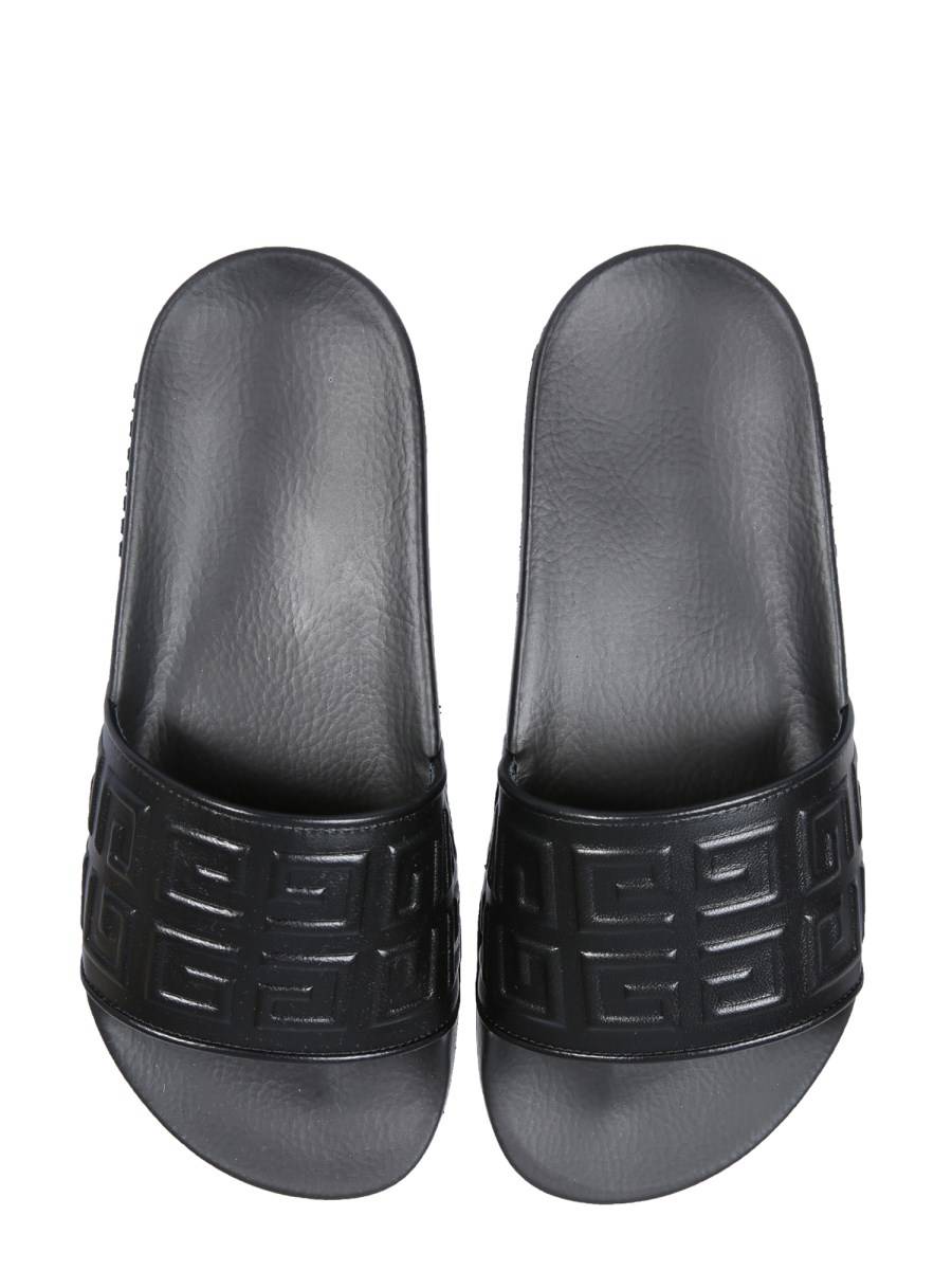 GIVENCHY SANDALO SLIDE IN PELLE CON MOTIVO 4G
