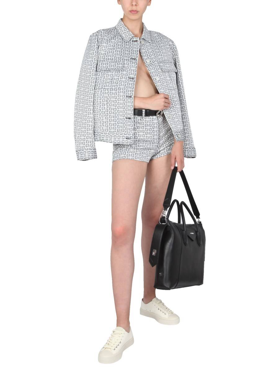 GIVENCHY SHORT IN JACQUARD 4G EFFETTO DENIM