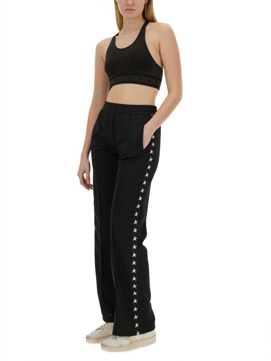 GOLDEN GOOSE CROP TOP IN NYLON CON LOGO