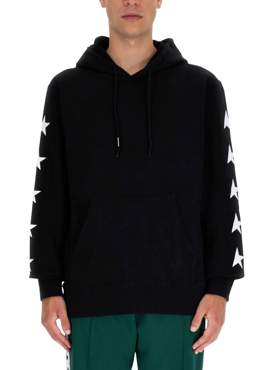 GOLDEN GOOSE FELPA "ALIGHIERO" IN COTONE