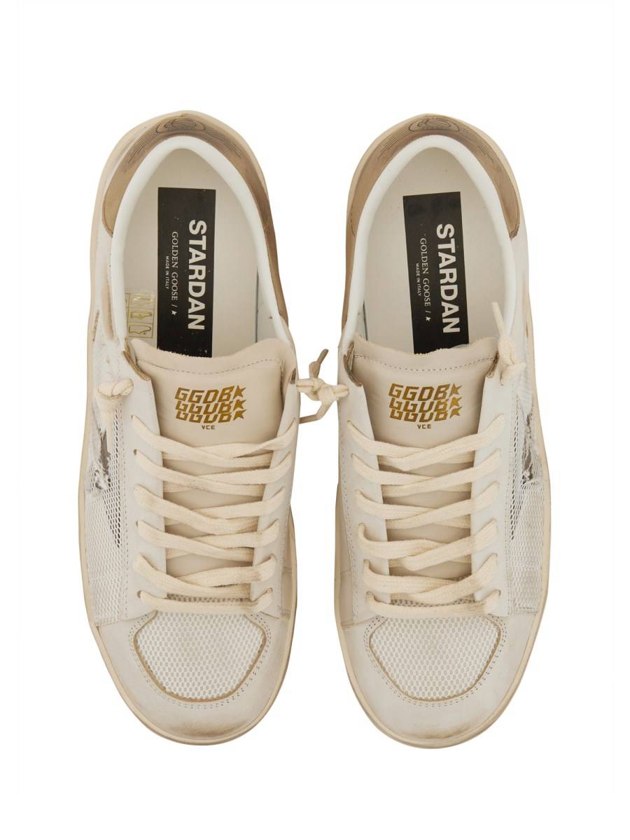 GOLDEN GOOSE SNEAKER "STARDAN" IN RETE E PELLE NABUK