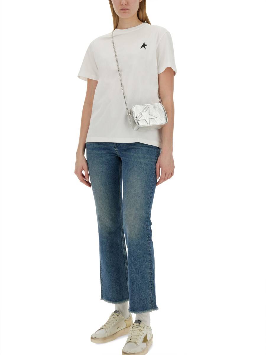 GOLDEN GOOSE T-SHIRT IN JERSEY DI COTONE CON LOGO