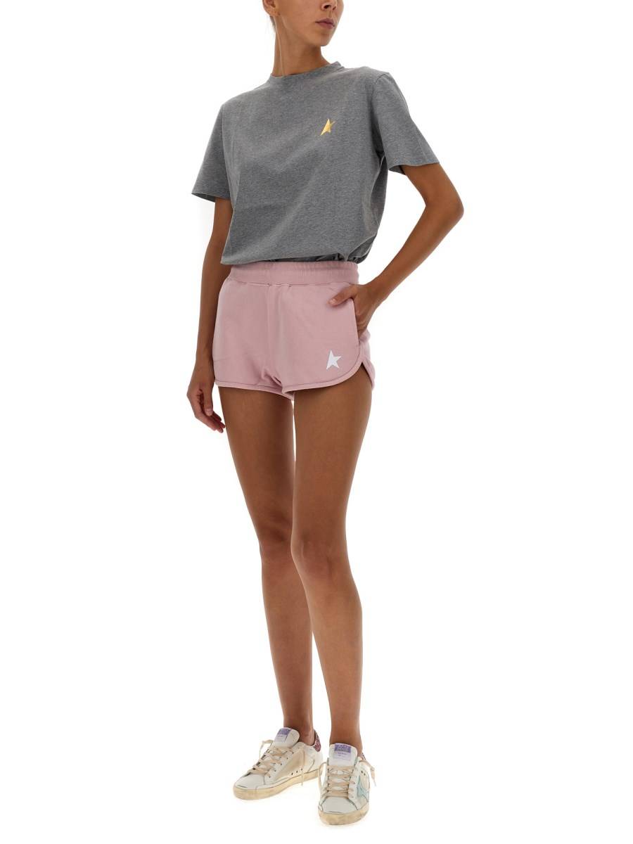 GOLDEN GOOSE T-SHIRT IN JERSEY DI COTONE CON LOGO