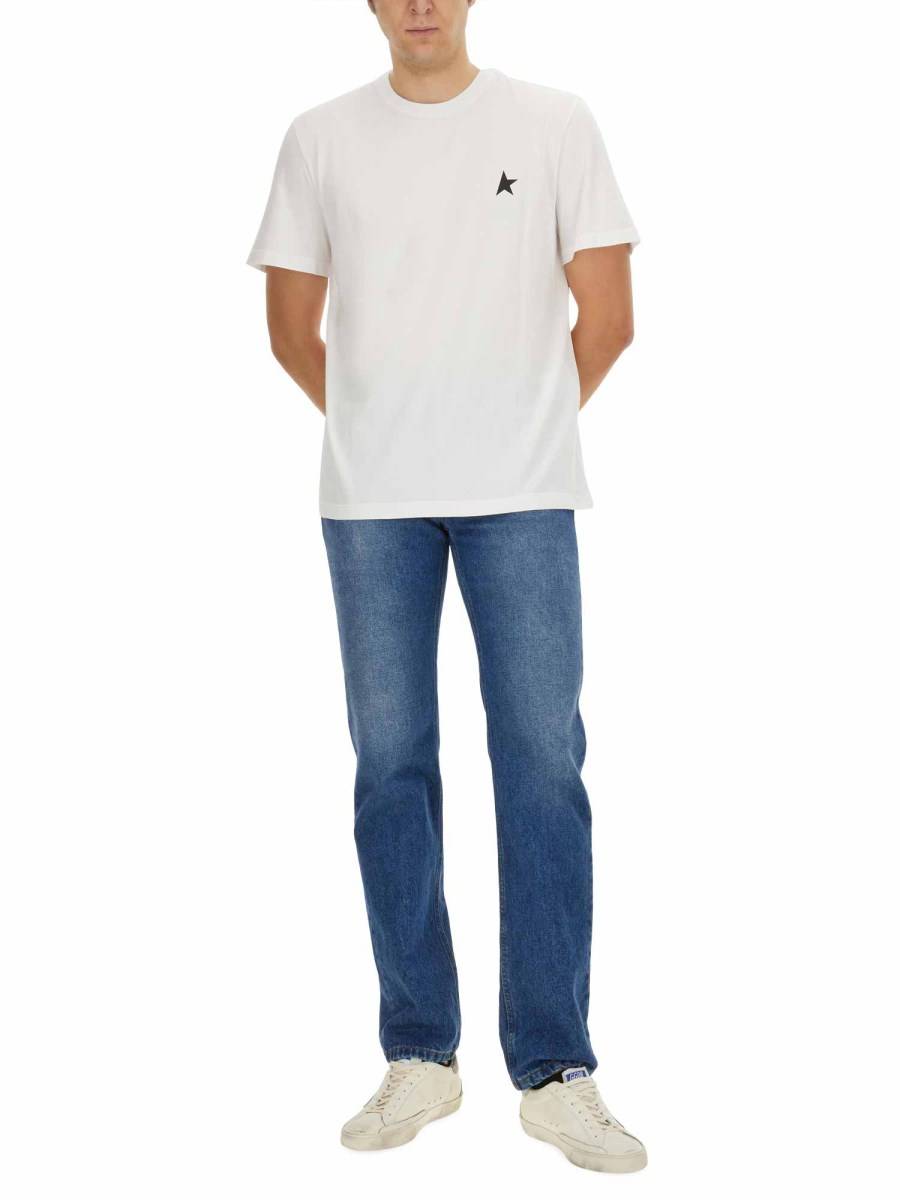 GOLDEN GOOSE T- SHIRT ON COTONE CON STAMPA LOGO