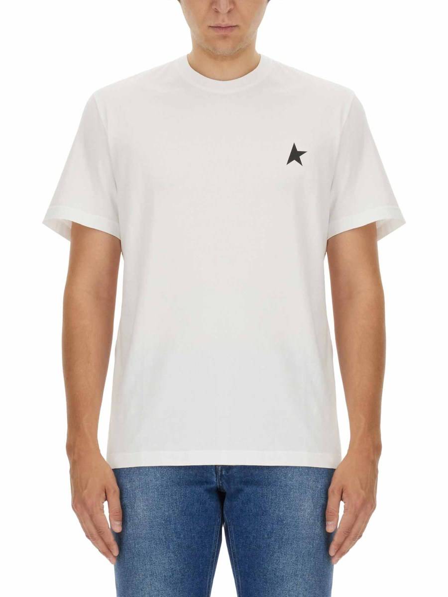 GOLDEN GOOSE T- SHIRT ON COTONE CON STAMPA LOGO