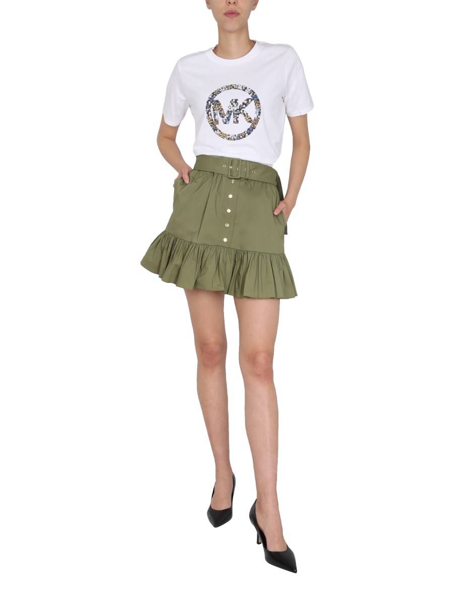MICHAEL BY MICHAEL KORS GONNA IN COTONE CON CINTURA
