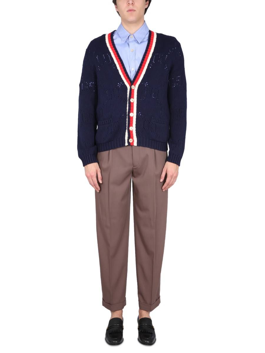 GUCCI CAMICIA IN COTONE CON ORSETTO SU TASCA