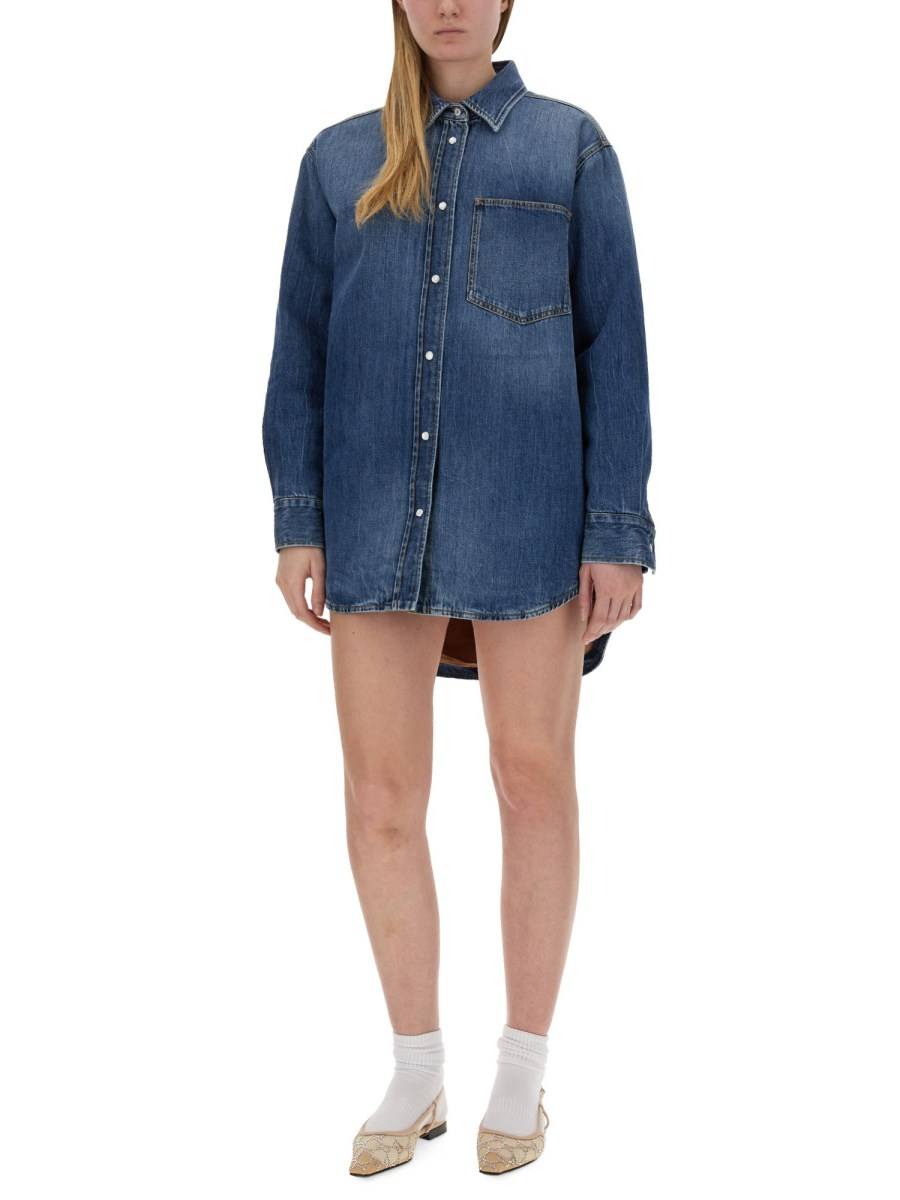GUCCI CAMICIA IN DENIM ORGANICO EFFETTO DÉLAVÉ