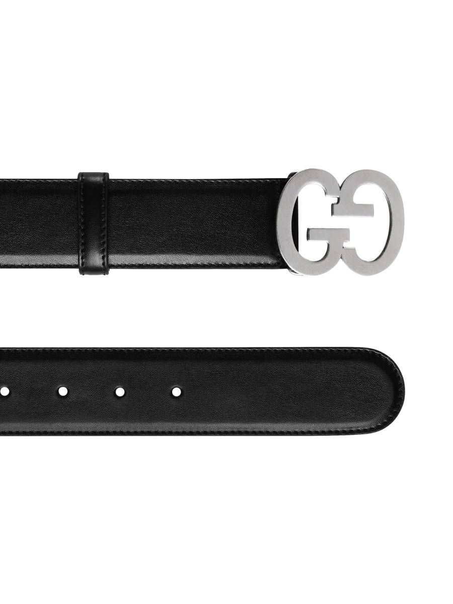 GUCCI CINTURA IN PELLE CON FIBBIA GG