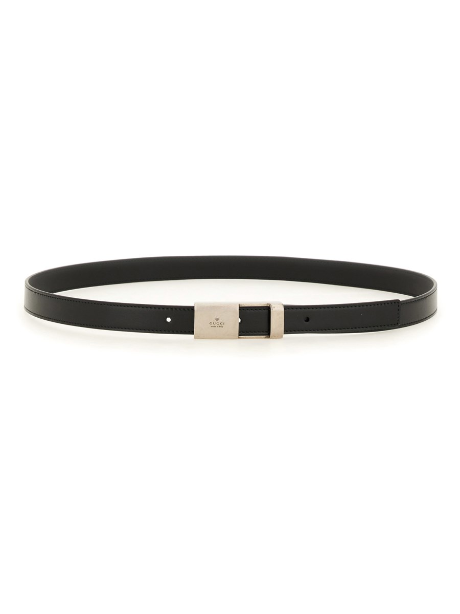 GUCCI CINTURA IN PELLE CON FIBBIA LOGO