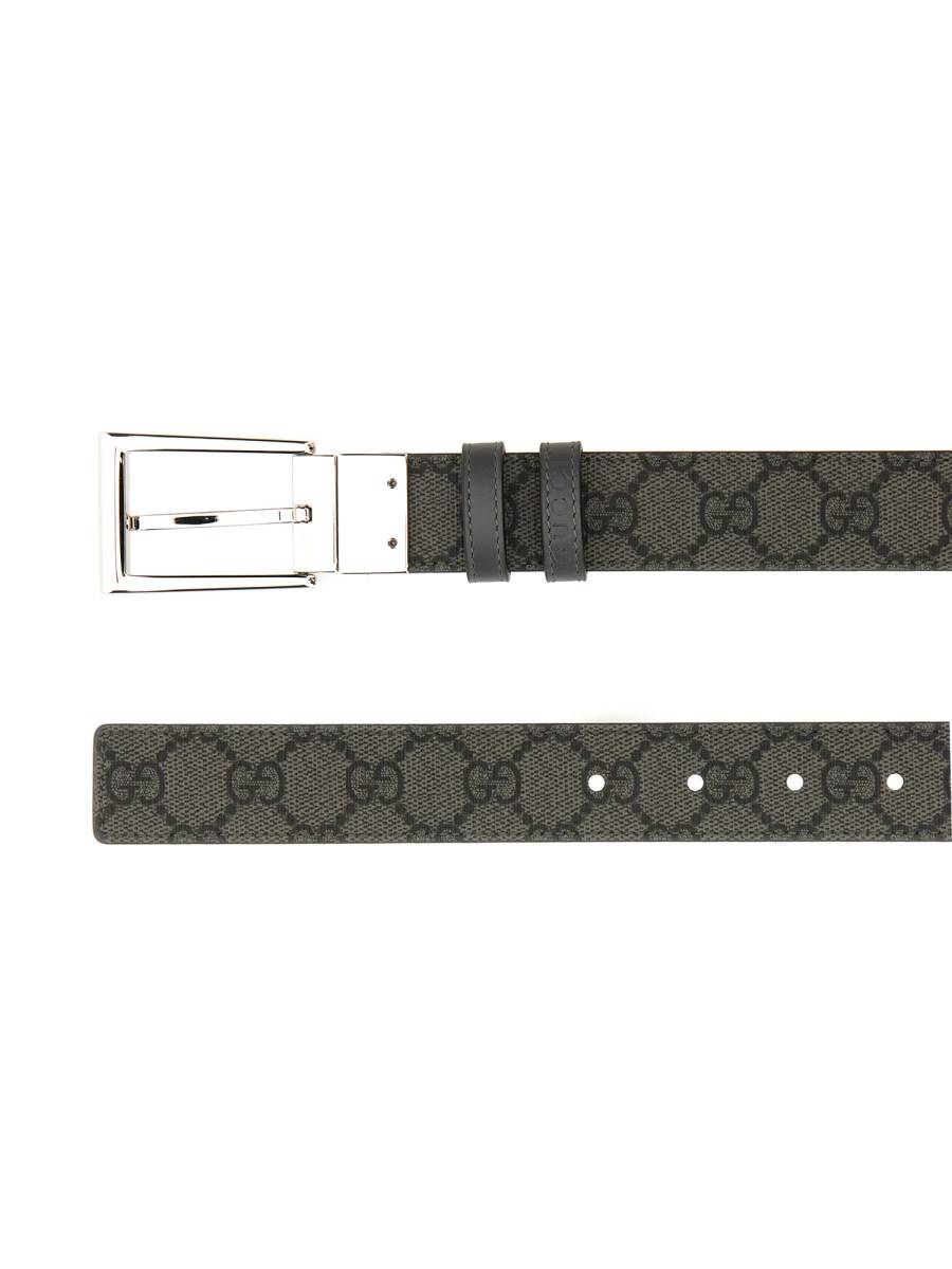 GUCCI CINTURA REVERSIBILE CON FIBBIA RETTANGOLARE