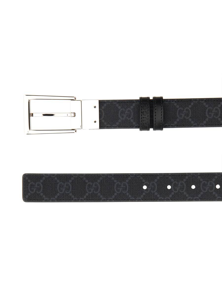 GUCCI CINTURA REVERSIBILE CON FIBBIA RETTANGOLARE