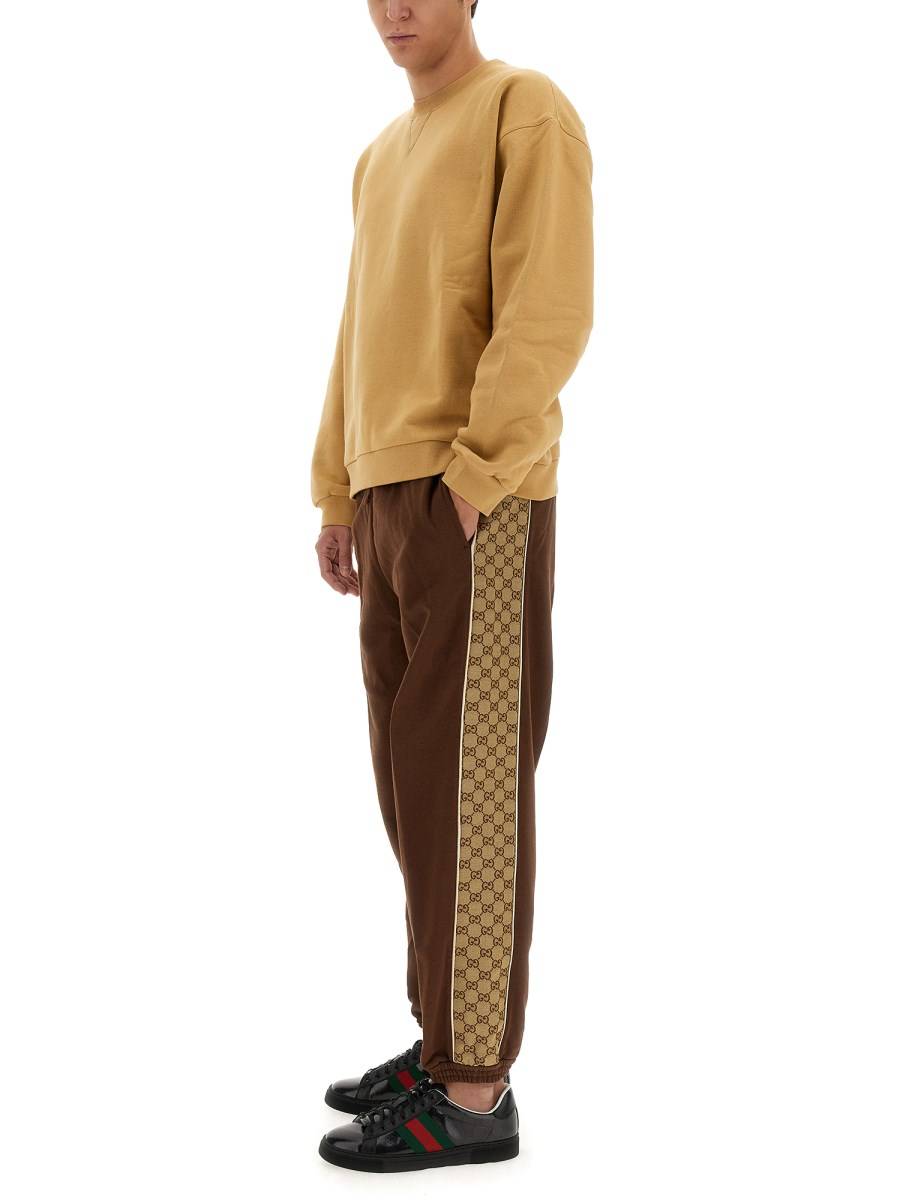 GUCCI FELPA IN JERSEY DI COTONE CON NASTRO WEB