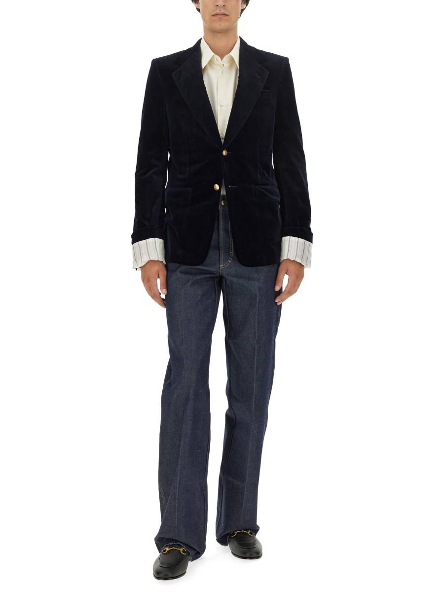 GUCCI GIACCA ELEGANTE IN VELLUTO DI COTONE STRETCH