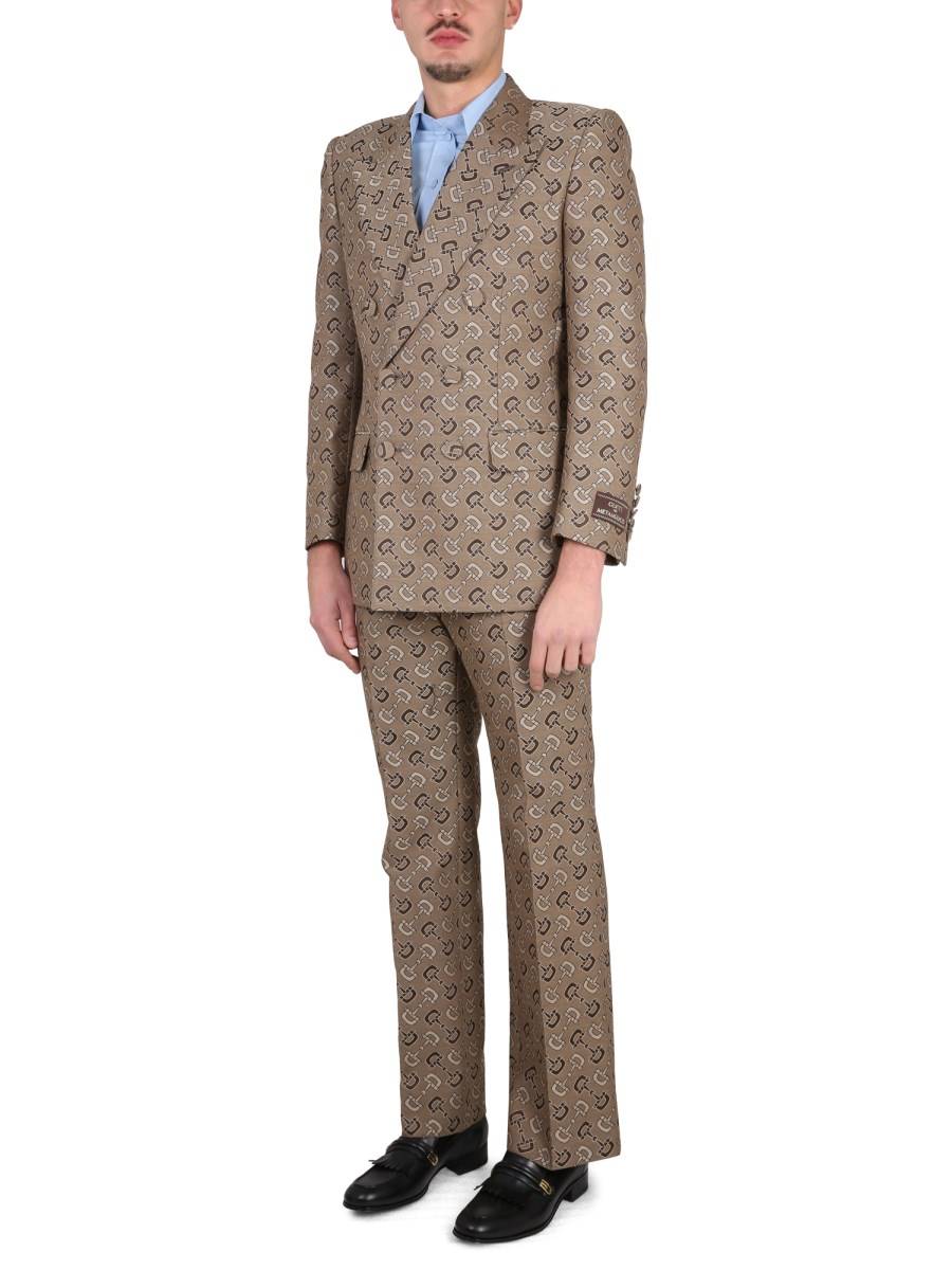 GUCCI GIACCA IN COTONE MOTIVO MORSETTO MAXI