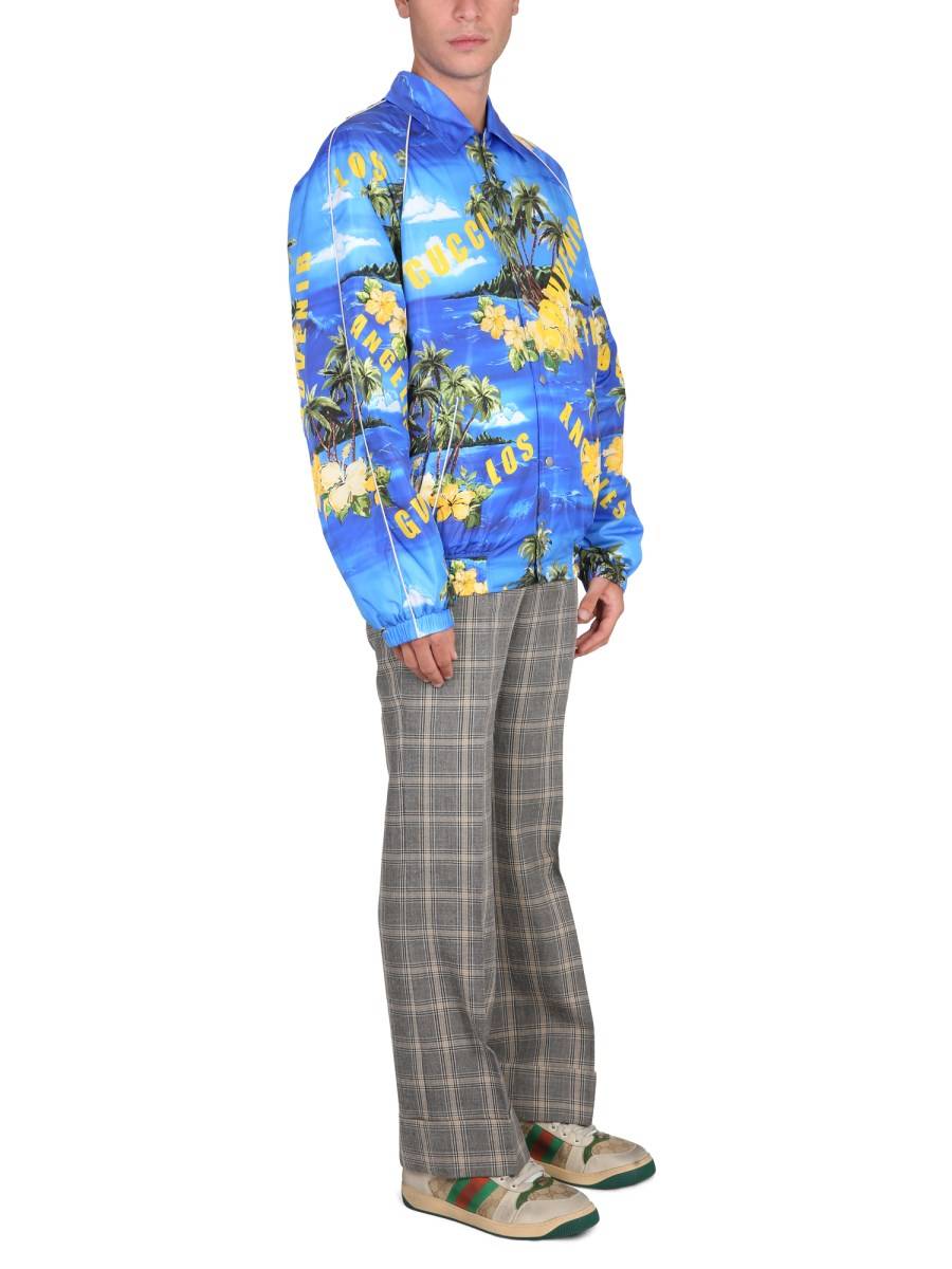 GUCCI GIACCA IN NYLON CON STAMPA