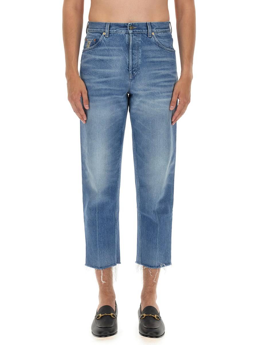 GUCCI JEANS CARROT FIT IN DENIM DI COTONE