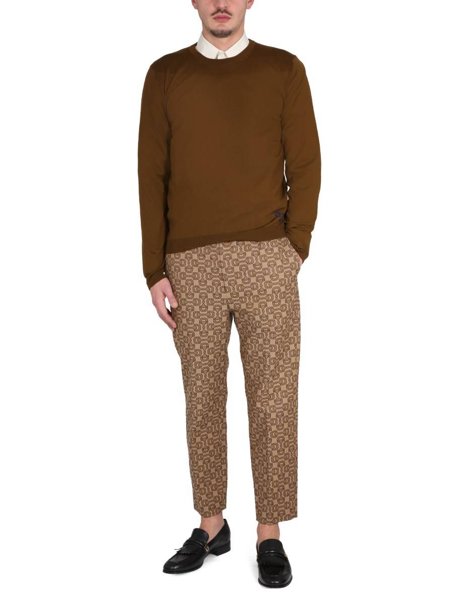 GUCCI MAGLIA GIROCOLLO IN LANA CON RICAMO LOGO