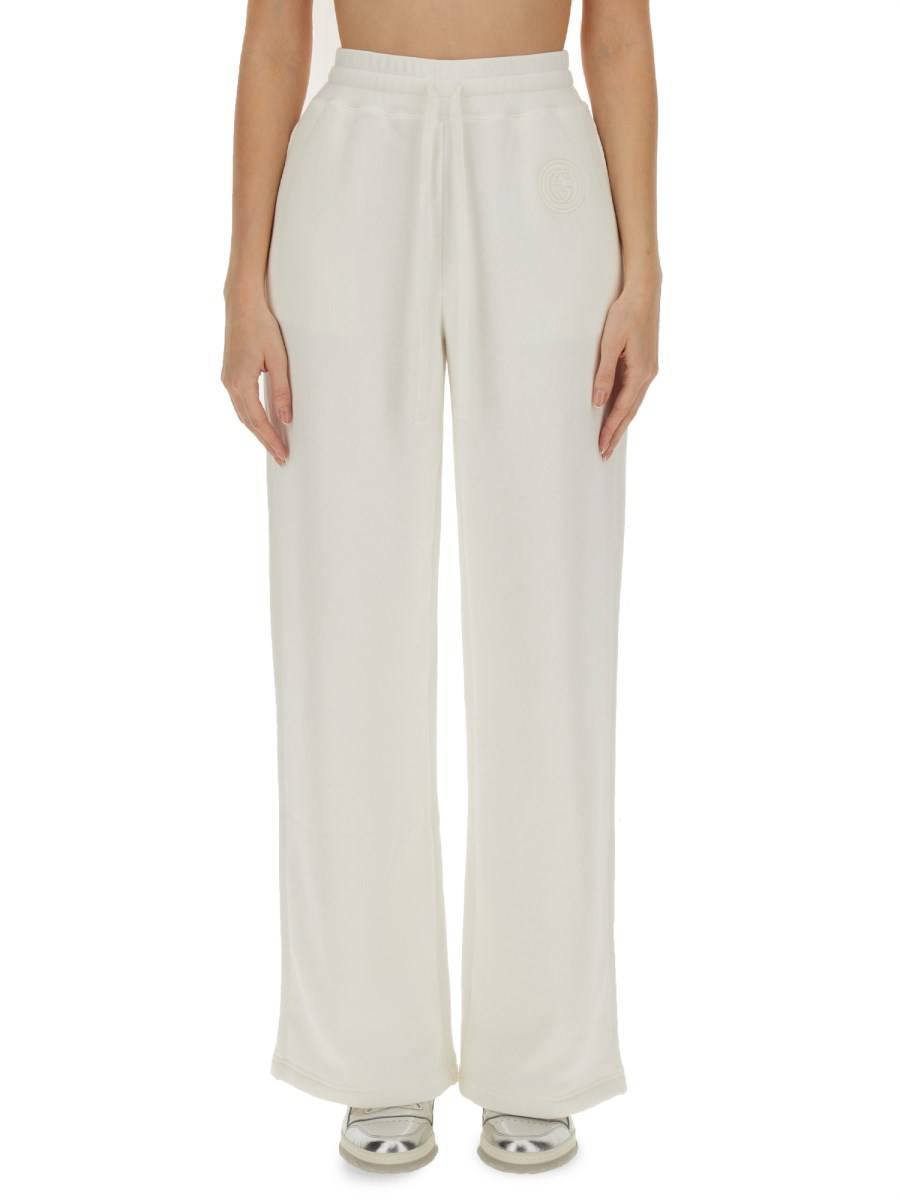 GUCCI PANTALONE IN JERSEY DI COTONE CON RICAMO