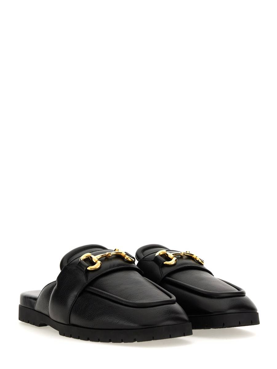 GUCCI SABOT IN PELLE CON MORSETTO