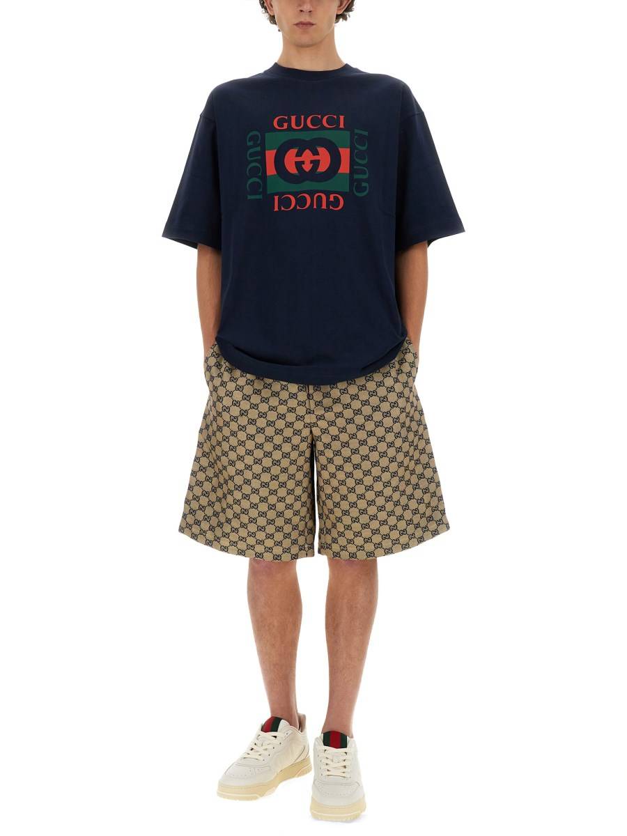 GUCCI SHORTS IN LINO "GG SUPREME"