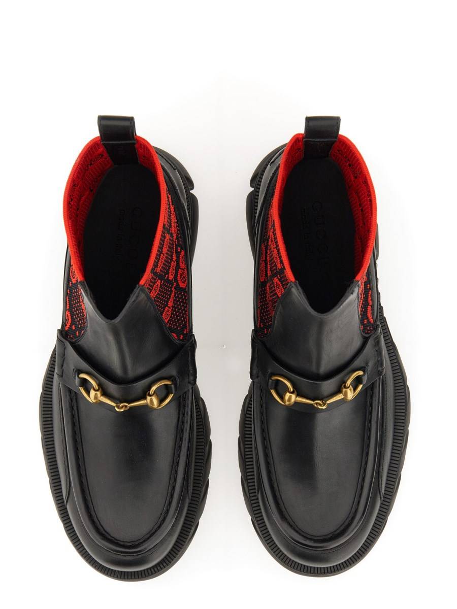 GUCCI STIVALE IN JERSEY GG CON MORSETTO